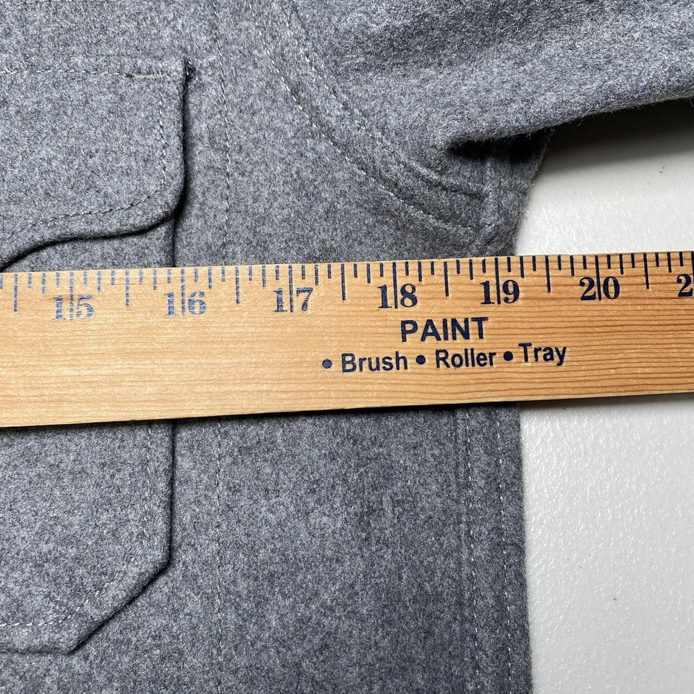 Gustin CPO Shacket XS Mens Heavyweight Flannel Gray Utility Work READ - Picture 3 of 6